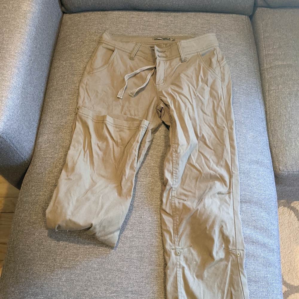 Prana green outdoor pants size 2 short
